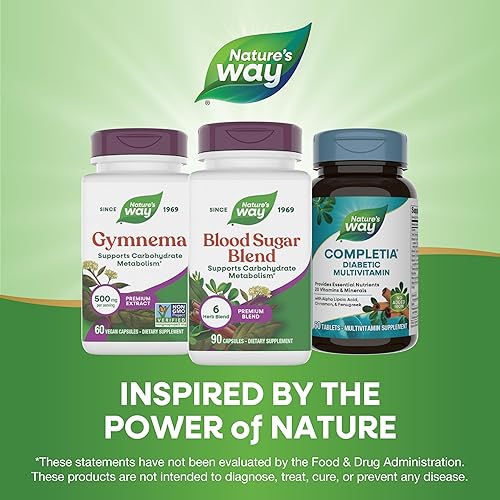 Miniatura 6 de Nature's Way Mezcla de azúcar en sangre con extracto de gimnema, apoya el metabolismo de los carbohidratos*, vitamina A, 90 cápsulas