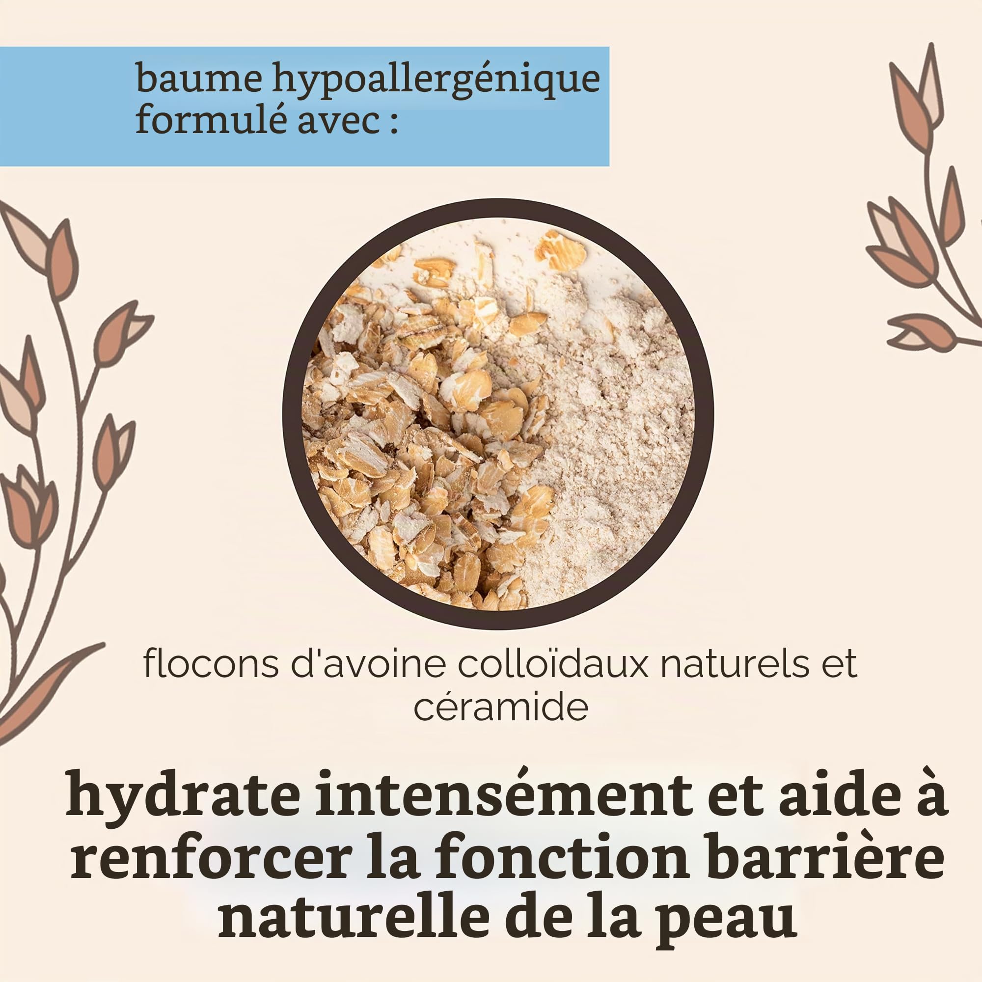 Aveeno Baby Lot de 3 baumes de nuit avec flocons d'avoine colloïdale naturels et diméthicone pour peaux sèches et soulagement de l'eczéma de bébé, 155,9 g