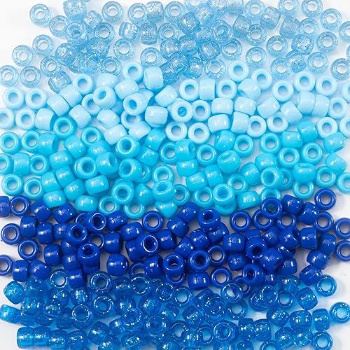 1000 cuentas de poni de 0.236 x 0.315 pulgadas a granel para manualidades, pulseras, collares, joyería, aretes, trenzado de cabello (rojo vino)