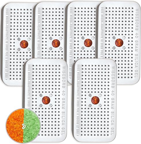 Miniatura 11 de Paquetes desecantes recargables de 100g x 2 piezas para almacenamiento, paquetes de gel de sílice indicadores de color, absorbentes de humedad con