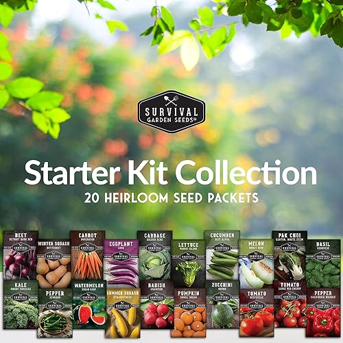 Miniatura 2 de Kit de inicio de verduras Seed Vault – 20 deliciosas variedades de verduras – Semillas no híbridas sin OMG para plantar – Cultiva tu propio jardín
