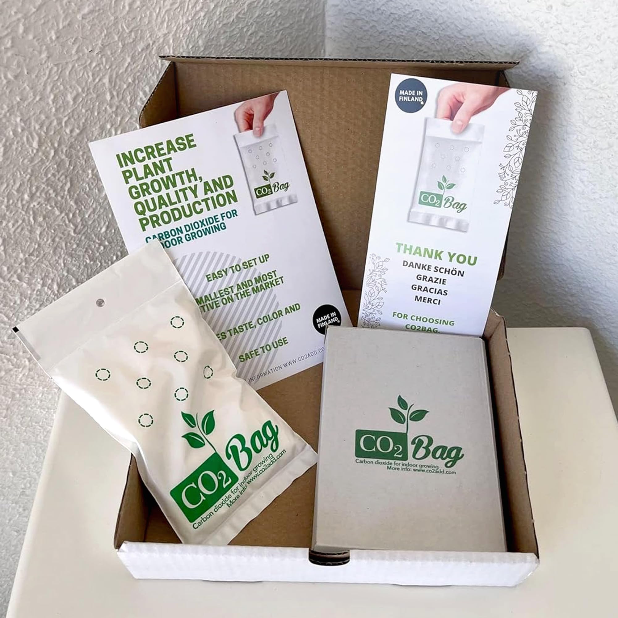 CO2bag Pour une croissance vigoureuse des plantes (lot de 2 - taille M) - Améliore le goût, la couleur et le rendement de la récolte - Compact, sans entretien et sans danger - Pour les serres jusqu'à
