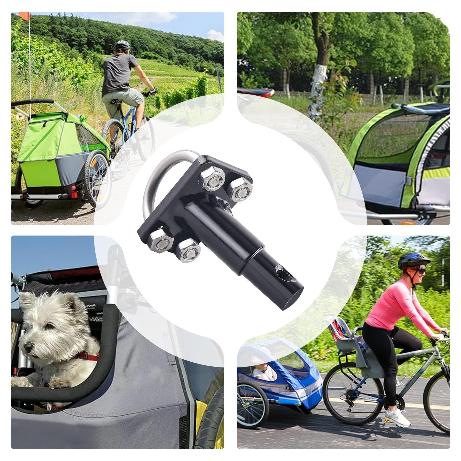 Attacco Per Rimorchio Bici - Adattatore Bici per Rimorchi Bambini | Adattatore per Accessori Ciclismo Carico Pesante, Trasporto Animali Domestici, Bambini, Avventure Outdoor e Rimorchi da