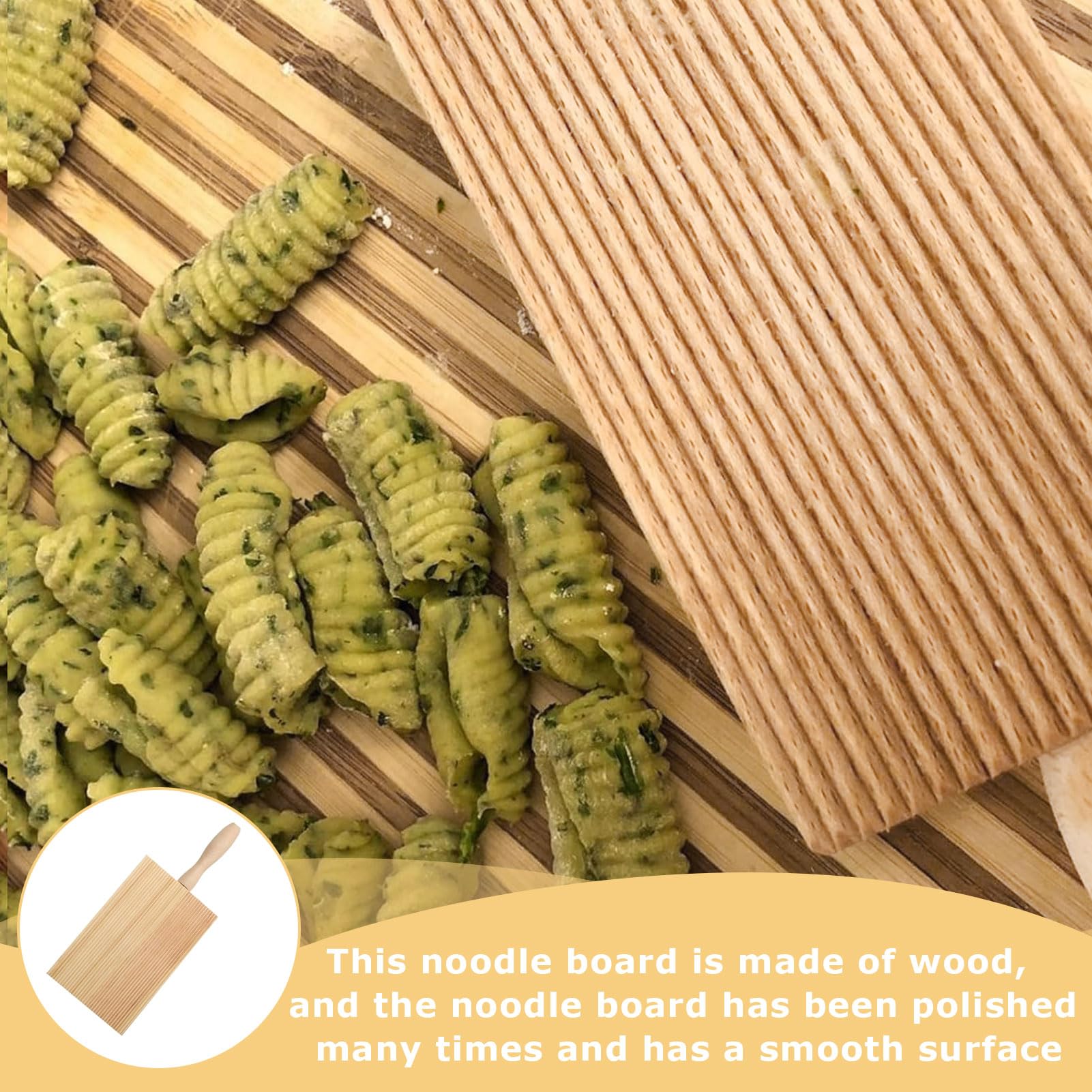 6 Gnocchi-Bretter Aus Bambus – Je 24 X 7 Cm, Mit Rillen Für Nudeln & Butterformen, Praktisches Küchen-Set