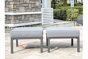 Green4ever 2 Pieces Outdoor Ottomans: Durable and Stylish for Any Outdoor Space