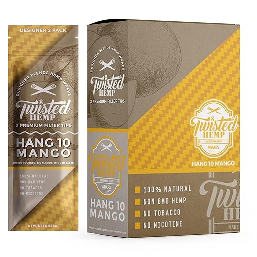 Twisted Hemp Wraps Combo 12 Pack Assorted Flavors 4 Leaf per Pack