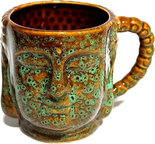 Taza de café de cerámica Buddha de 16 onzas por Fess