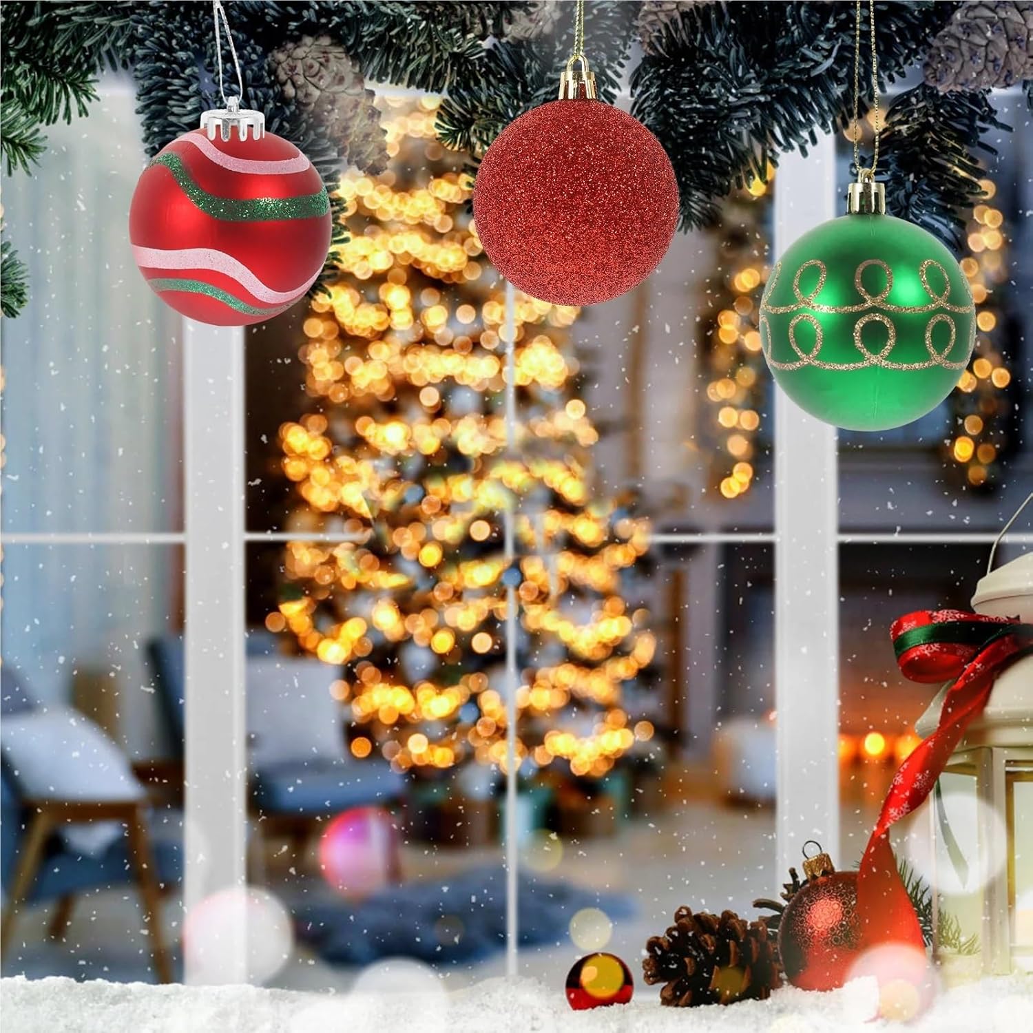 Ornament Caps 400 Pcs Round Plastic Ornament Caps, 2cm Replacement Hangers for Christmas Tree for DIY Decorations