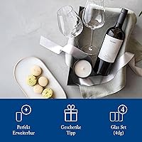 Vista 4 de Villeroy & Boch Rose Garden - Copa de vino tinto, juego de 4, 6.75 onzas, cristal de cristal, transparente