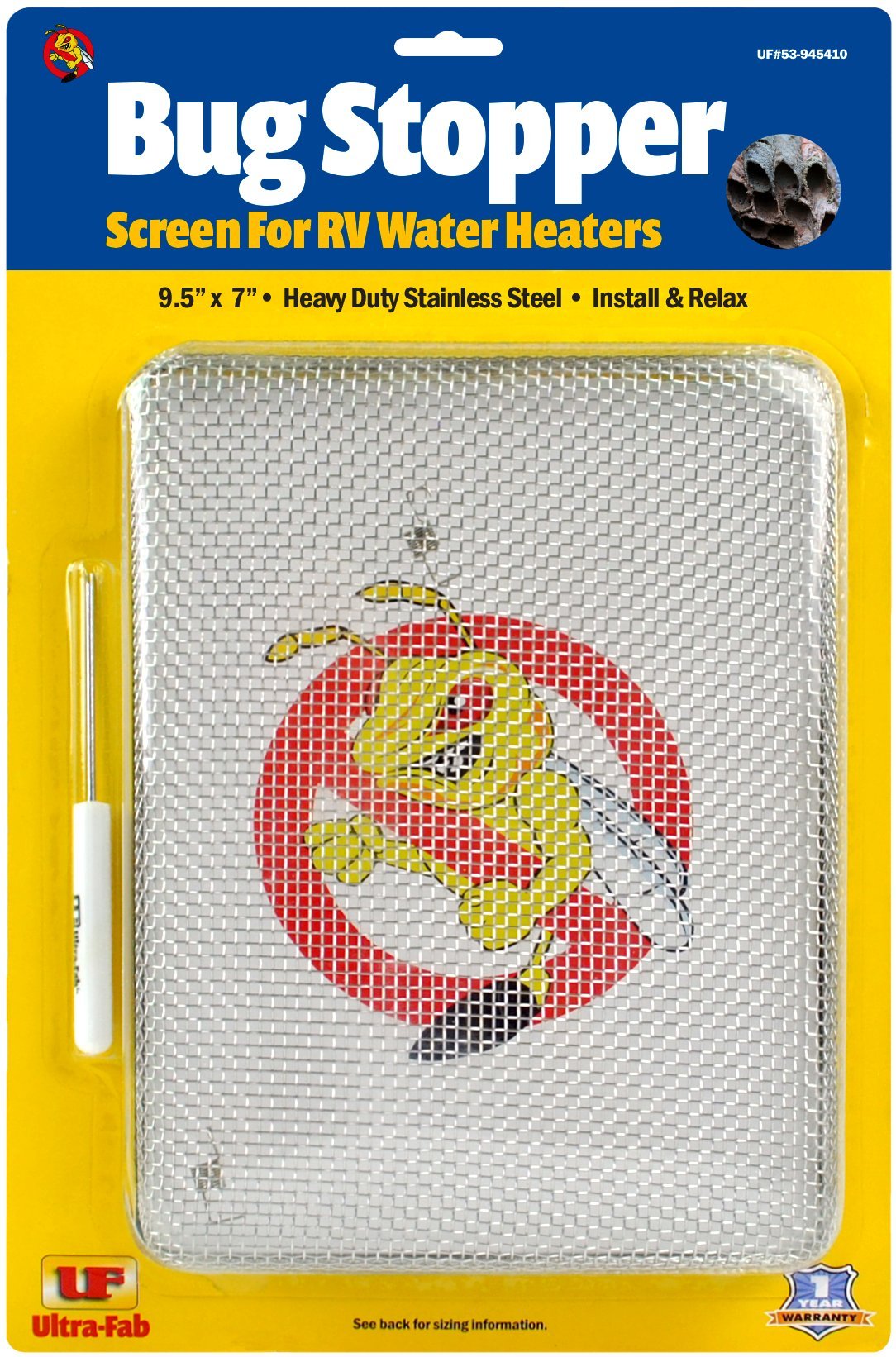 Ultra-FabProducts 53-945410 Insect Screen RV Water Heater Vent