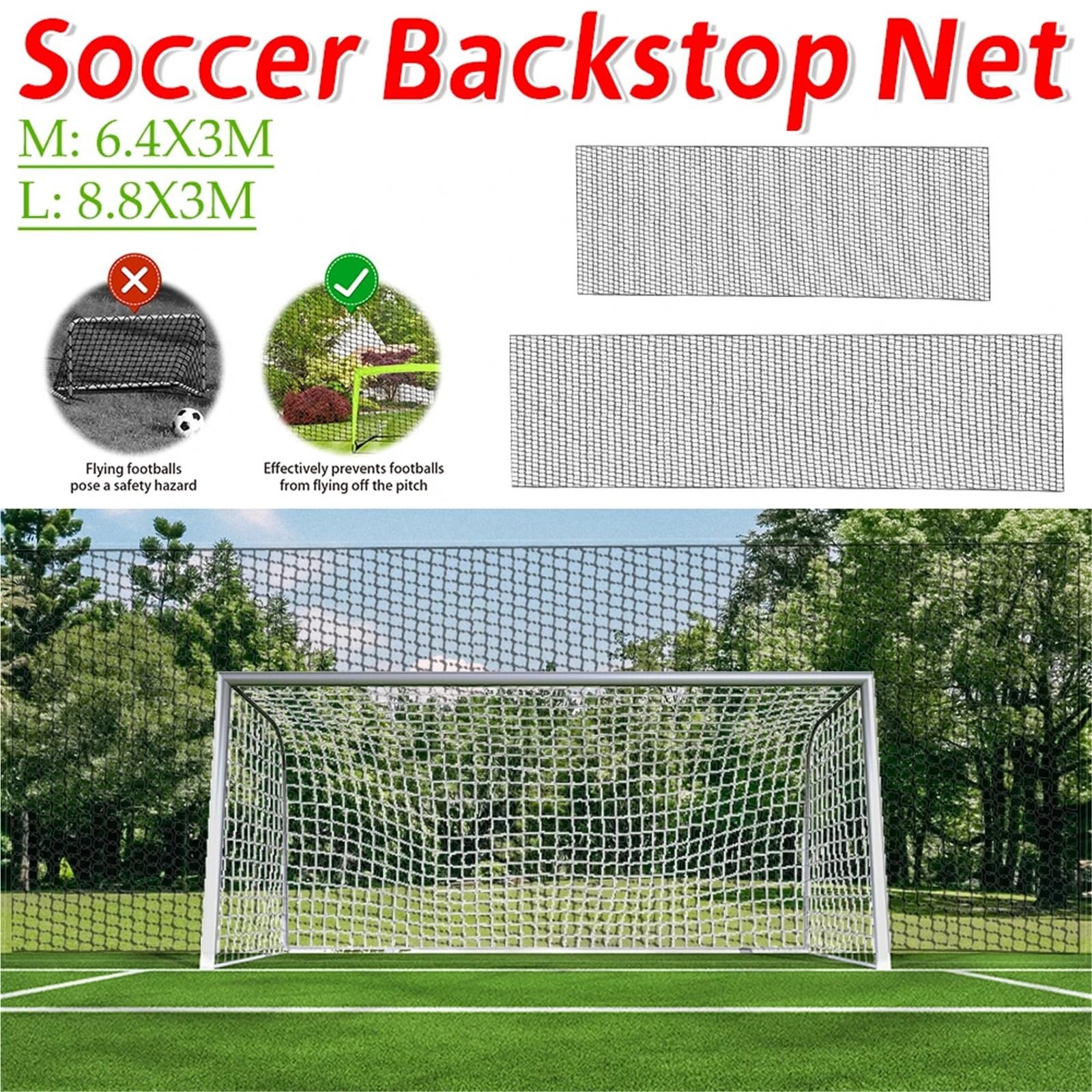 Reti antiritorno da calcio Barriera for carichi pesanti Rete sportiva Pratica allenamento di rimbalzo riutilizzabile for la squadra