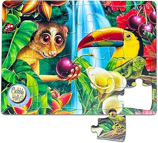 Giant Puzzle for Elderly Adults with Early Onset Dementia and Alzheimers - 20 Pc Rainforest Toucan Jigsaw Puzzle for Dementia Patients | Puzzle for Seniors with Dementia