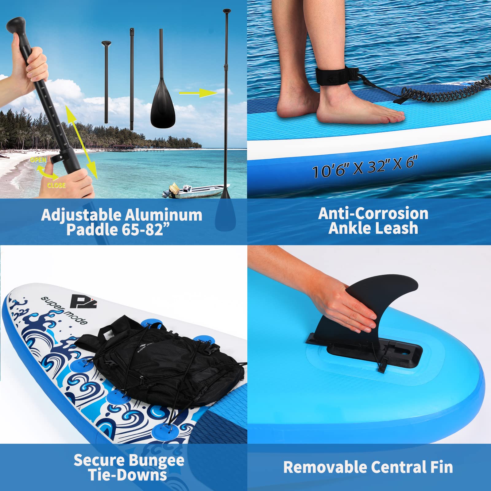 インフレータブル SUP ボード 10'6 Amazon | Bay Sports 10フィート6インチ インフレータブル SUP