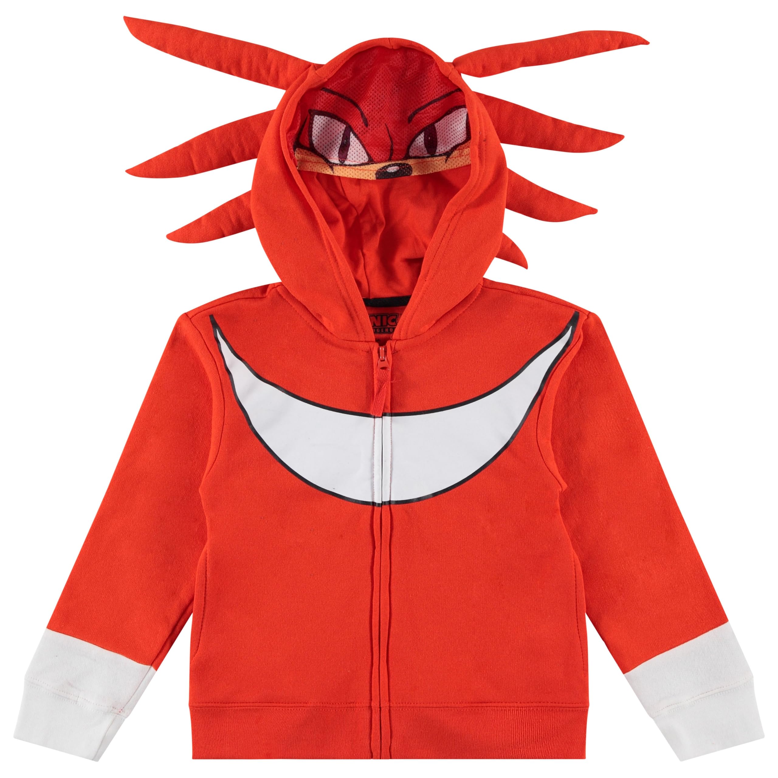 Sonic The Hedgehog Shadow, Tails and Knuckles - Felpa con cappuccio in pile con zip per bambini 4-20