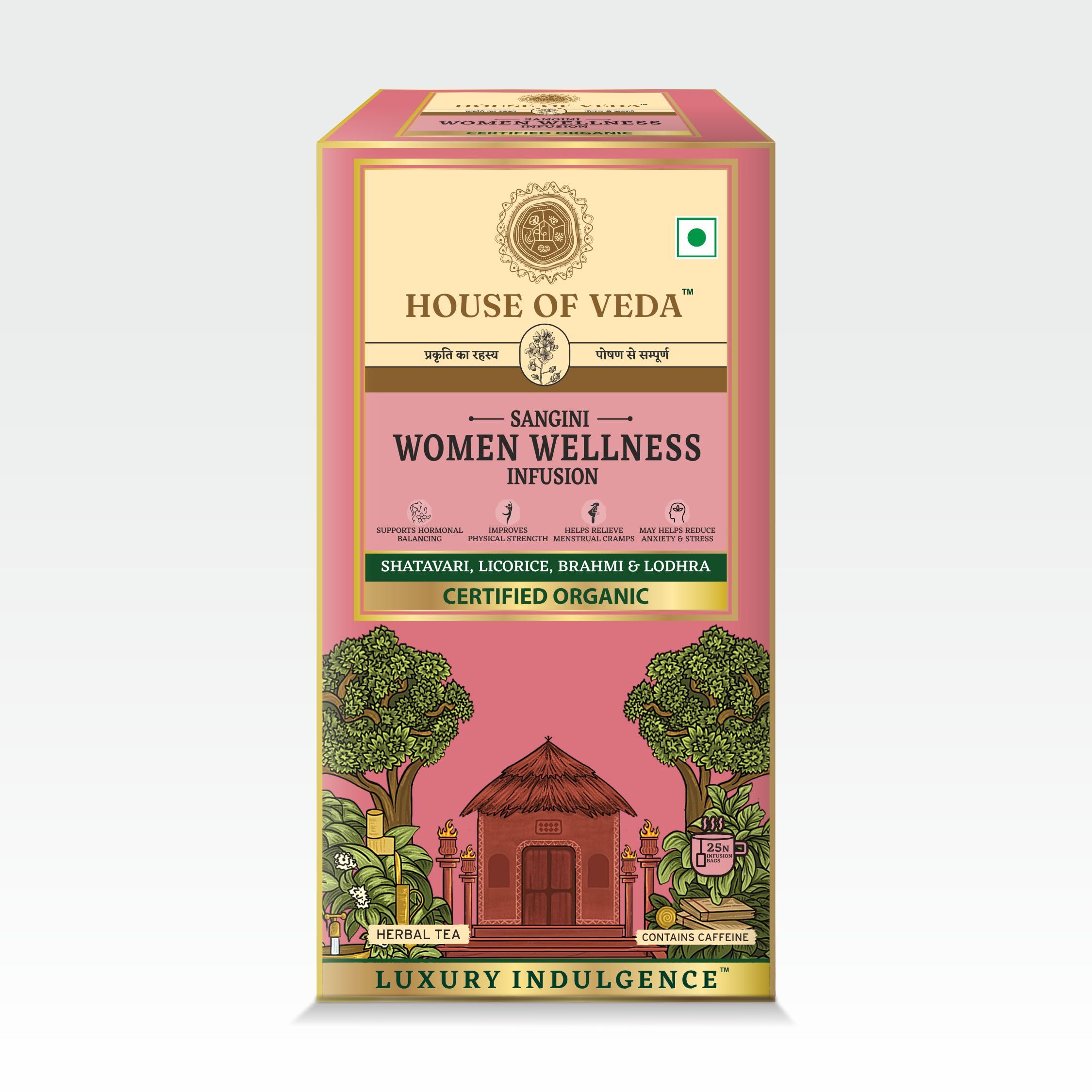 HOUSE OF VEDA Organic Women's Wellness 25 Tea Bag-image-27