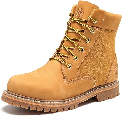 Mens 6" Soft Toe Suretrack Leather Slip Resistant Durable Work Boots, H84102