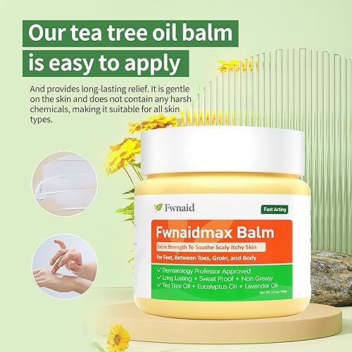 Miniatura 3 de Crema de bálsamo de aceite de árbol de té para dibujo, eczema de irritación relajante, psoriasis, picaduras de insectos, foliculitis, acné, picazón,