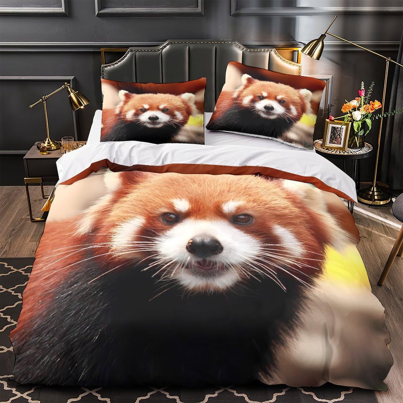 Parure de lit pagode rouge zen microfibre pour chambre ado