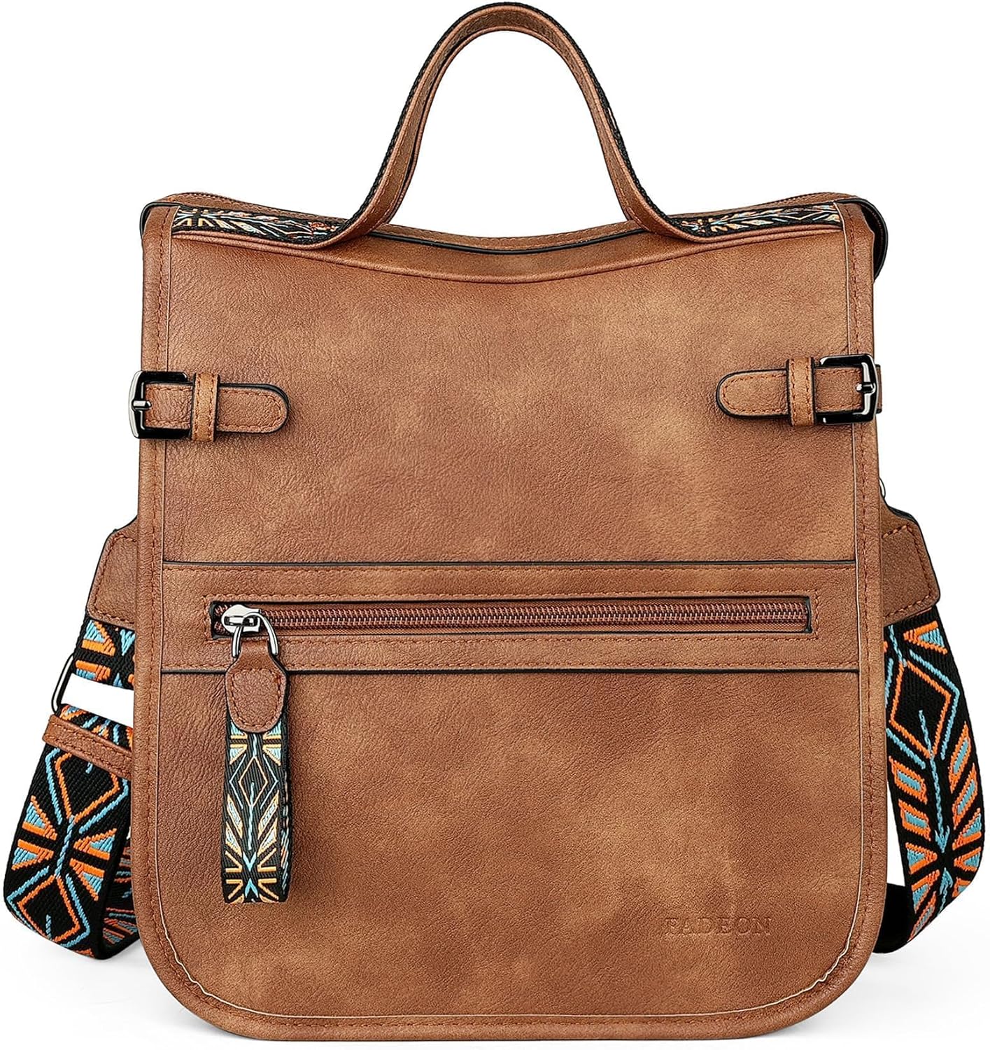 FADEON Crossbody Bags Purses for Women Designer Cross Body Shoulder Bag Purse PU Leather Top Handle Handbag Wide Strap - Image 9