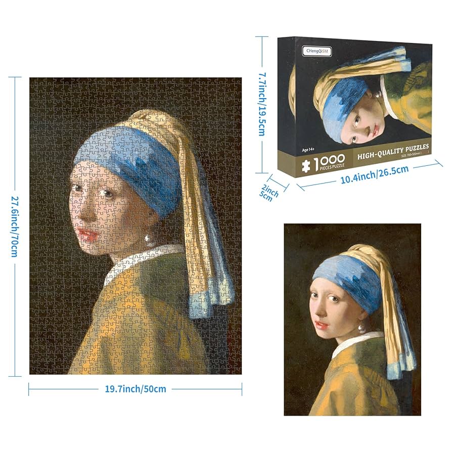 ベアブリック　「Girl with a Pearl Earring」1000% Bearbrick Johannes Vermeer (Girl with a Pearl Earring) 1000