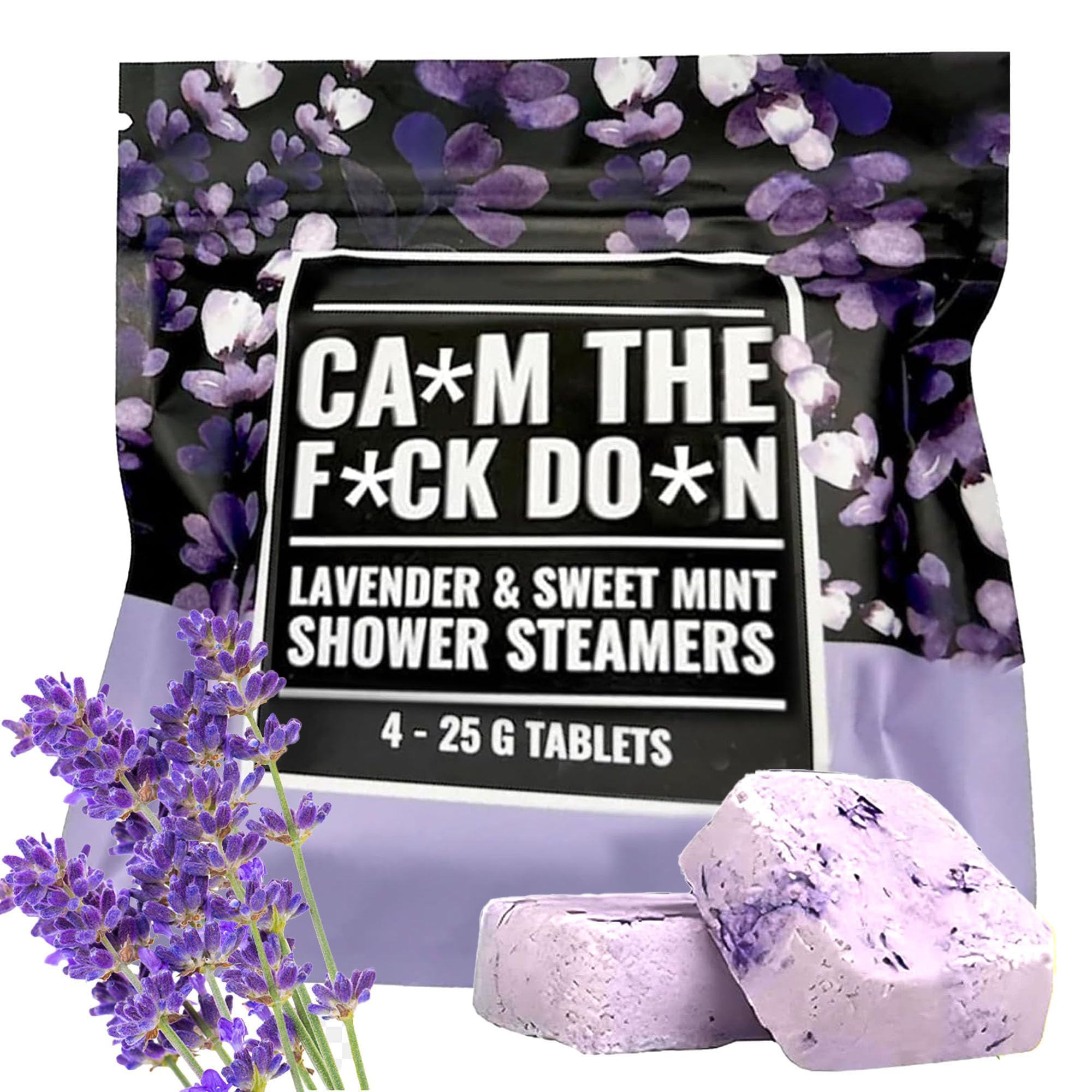 Swear Shower Steamers Gift Set, Shower Steamers Aromatherapy with Charmed Aroma, Shower Steamer Unique Gifts for Women, Bath Set Calm Down Shower Tablets, Birthday Gifts for Women and Mom (Purple) - Purple