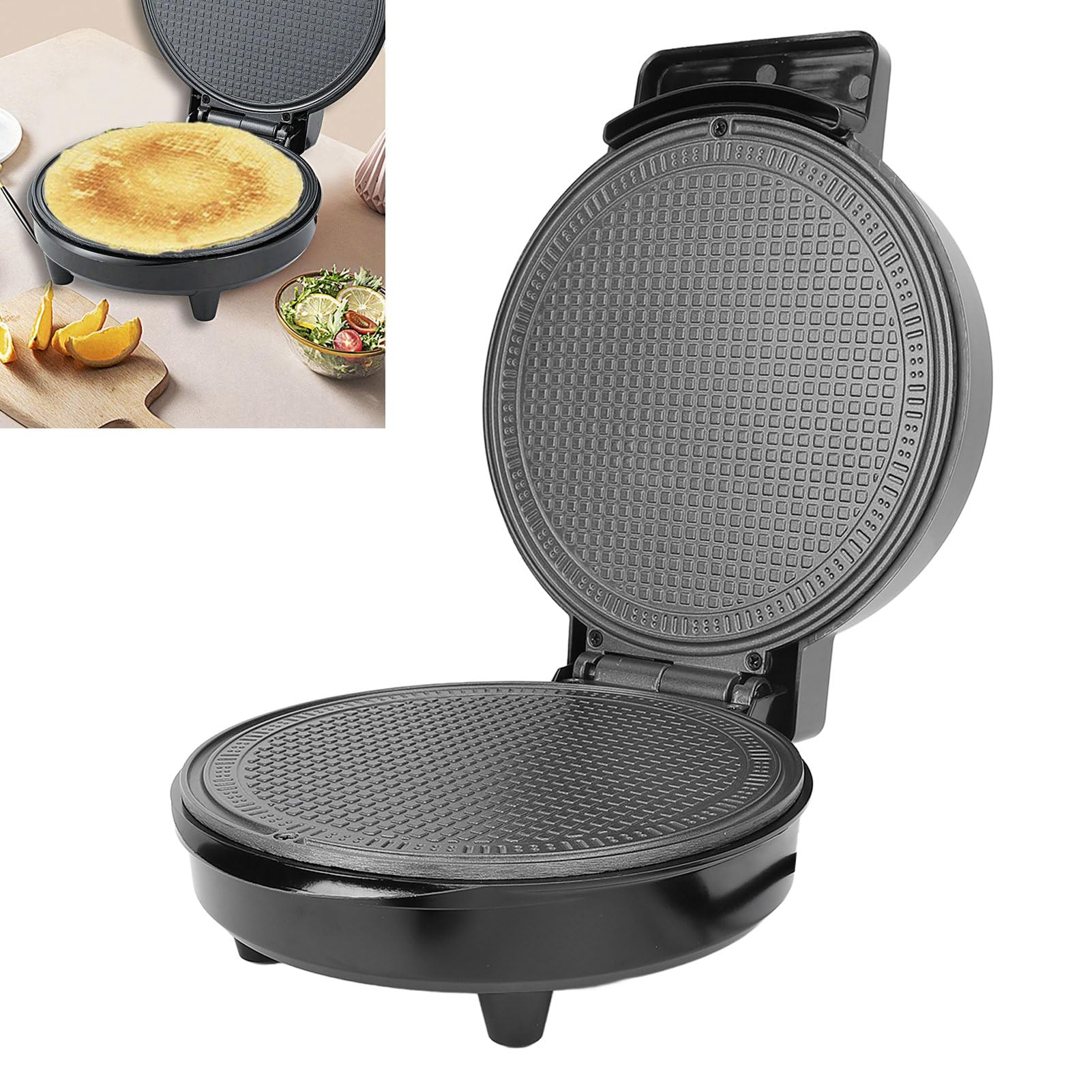 Fabricante de Cono de Waffle, 1000 W de Aluminio Eléctrico Comercial sin Palos de Recubrimiento de Helado Rollos de Helado para Panaderías de Panaderías de Cocina en Casa (EU