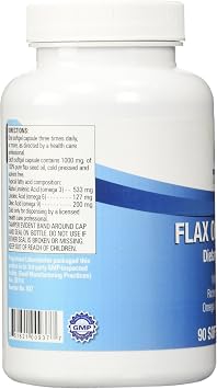 Progressive Labs Flax Oil Capsules Supplement, 1000 mg, 90 Count