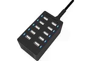SABRENT 60 Watt (12 Amp) 10 Port USB Charging Station