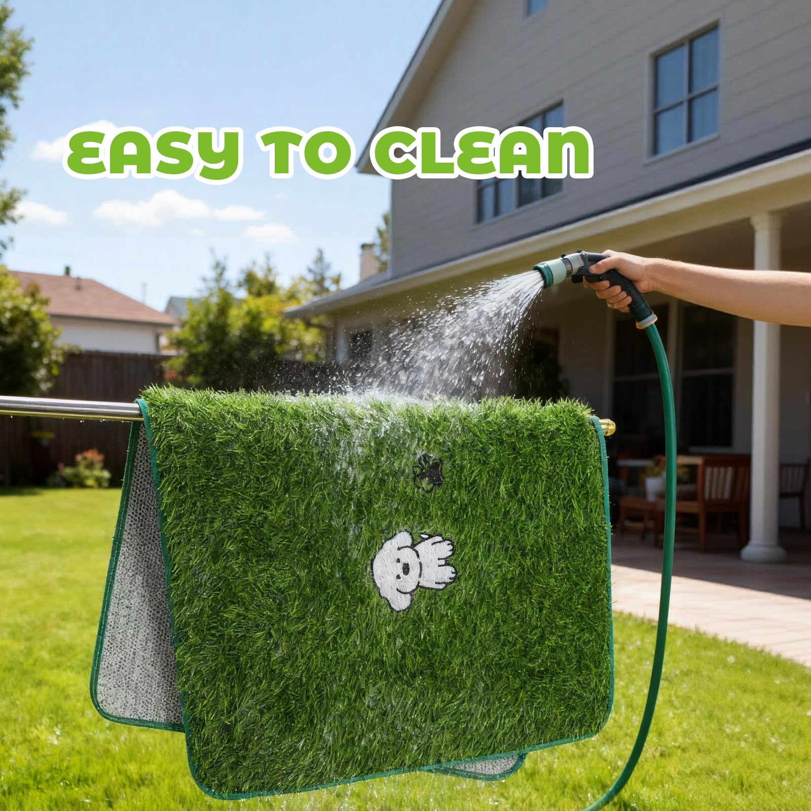 Tapis d'herbe Artificielle pour Chiots, Toilettes pour Chiens, Dressage des Chiots, pour l'intérieur et l'extérieur,46x36cm