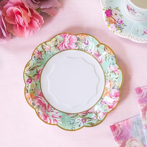Miniatura 9 de Talking Tables Bonitos platos de papel florales  Decoración de fiesta de té de la tarde del día de la madre, platos desechables verdaderamente