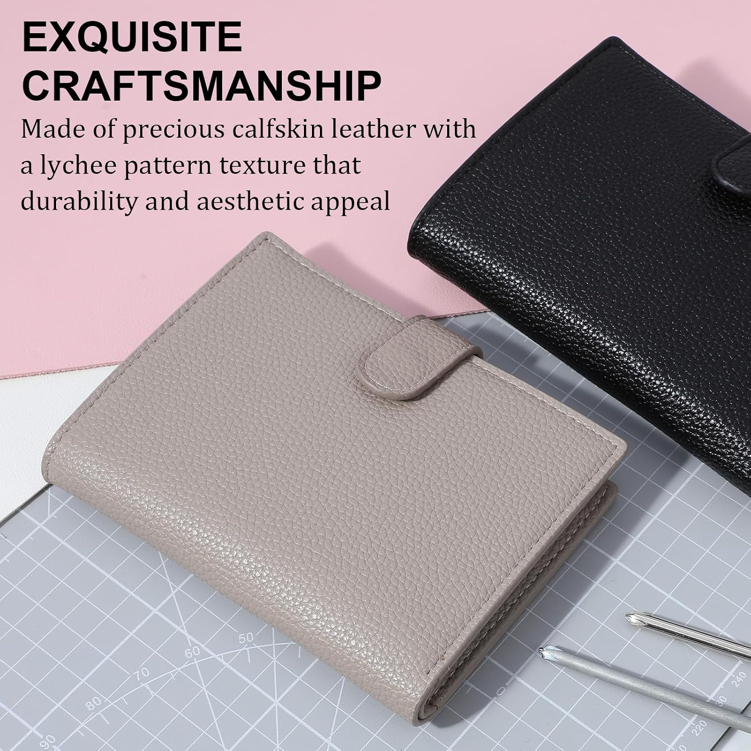 2 Pack Leather Passport Travel Wallet, RFID Blocking Slim Passport Holder