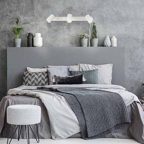 Miniatura 5 de Globe Electric 60024 - Iluminación de riel enchufable de 22 pulgadas, 3 luces, blanco mate, cable de 15 pies, interruptor basculante de