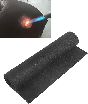 bylikeho 12x26inch Welding Blanket,Fireproof Blanket,Car Accessories Retardant Fabric Carbon Felt Thickened Flame Retardant Protective Mat,Up to 1800F Heat Resistant Insulation Pad for Car Camp