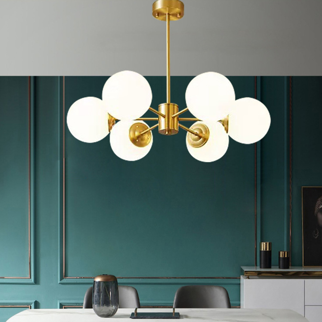 Amazon.co.jp : 全銅シャンデリア 魔豆シャンデリア シャンデリア 北欧