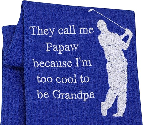 Review LEVLO Dad Golf Towel Embroidered Golf Towel Gift Golf Father Gift They Call Me Poppy/Grampy/Papa/ Papaw/Pops/Bumpa Golf Towel with Clip (They Call Me Papaw) Review LEVLO Dad Golf Towel Embroidered Golf Towel Gift Golf Father Gift They Call Me Poppy/Grampy/Papa/ Papaw/Pops/Bumpa Golf Towel with Clip (They Call Me Papaw)