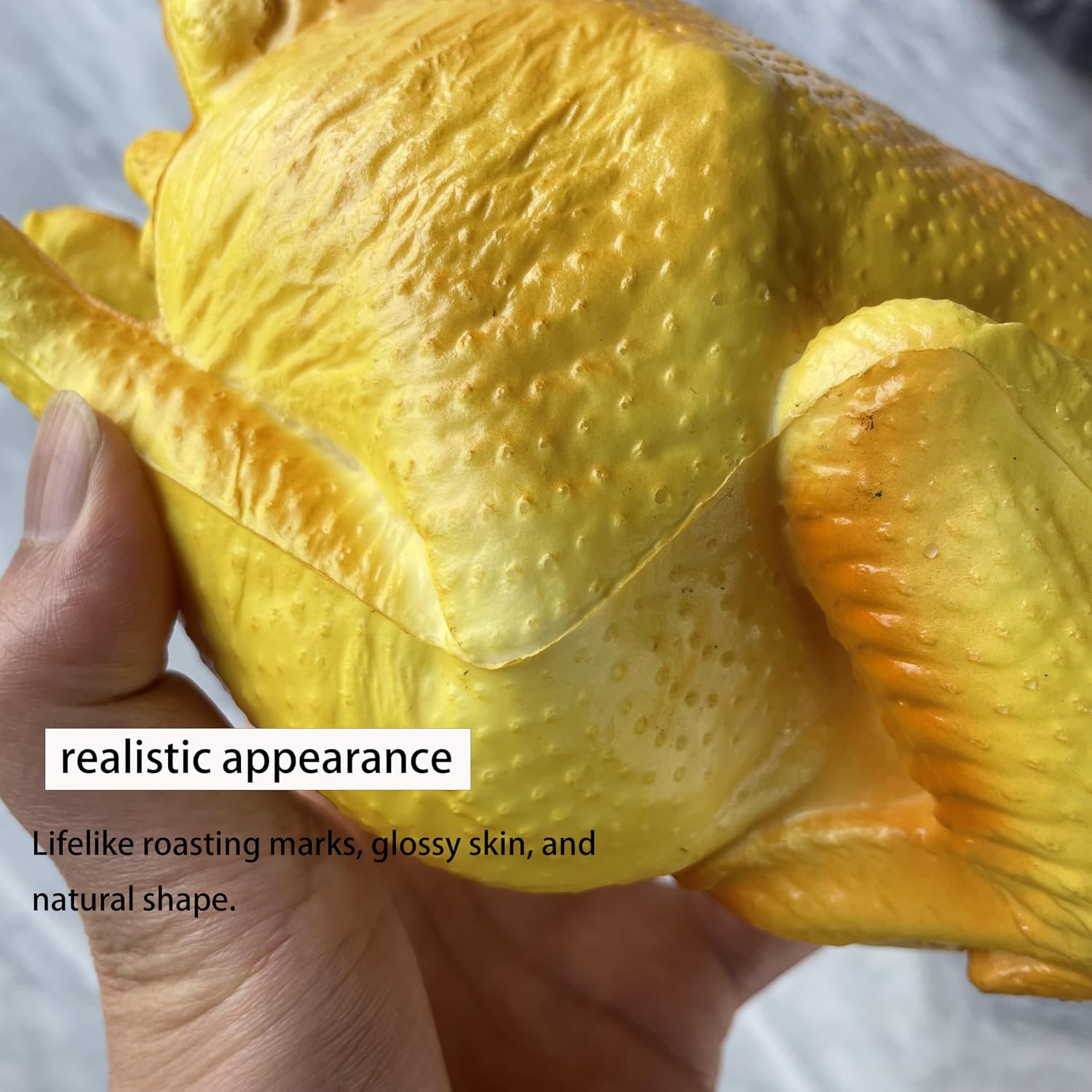 Realistic Roast Chicken Model,Artificial Roasted turkey Without Head for Thanksgiving Kitchen Restaurant Home Party Display Food Decor (Yellow) image 5