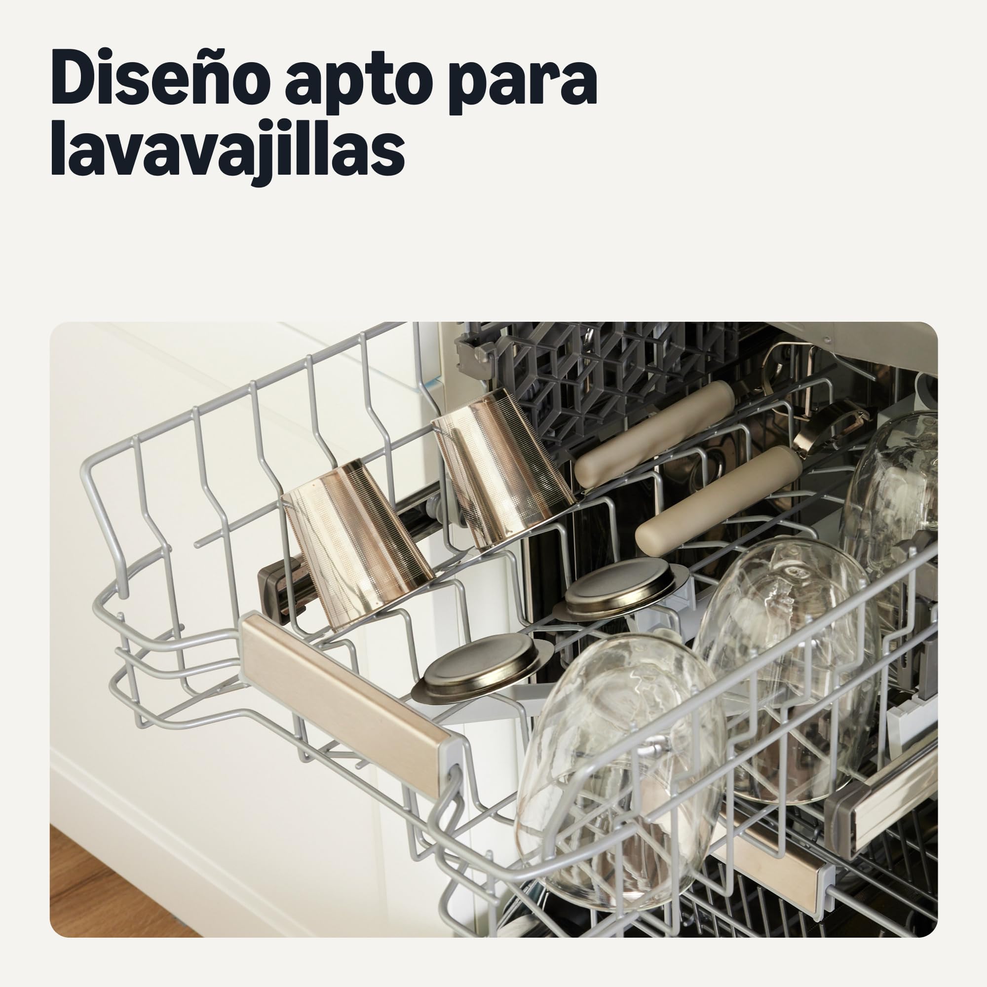 Amazon Basics Infusor de Té para Hojas Sueltas con Tapa, Juego de 2 Piezas, Acero Inoxidable, Resistente a la Oxidación y Apto para Lavavajillas