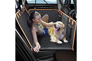 Hard Backseat Cover for Dogs in Car, MIXJOY Waterproof Dog Back Seat Cover