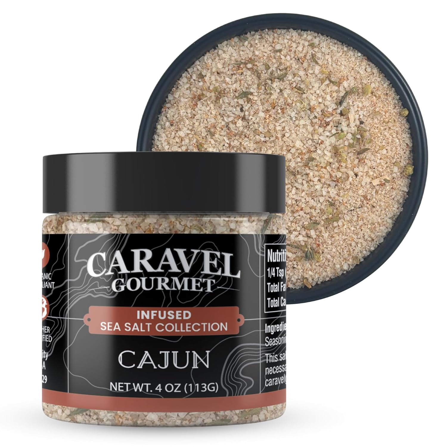 Sal de Mar Cajún Especiada Caravel Gourmet 4 oz
