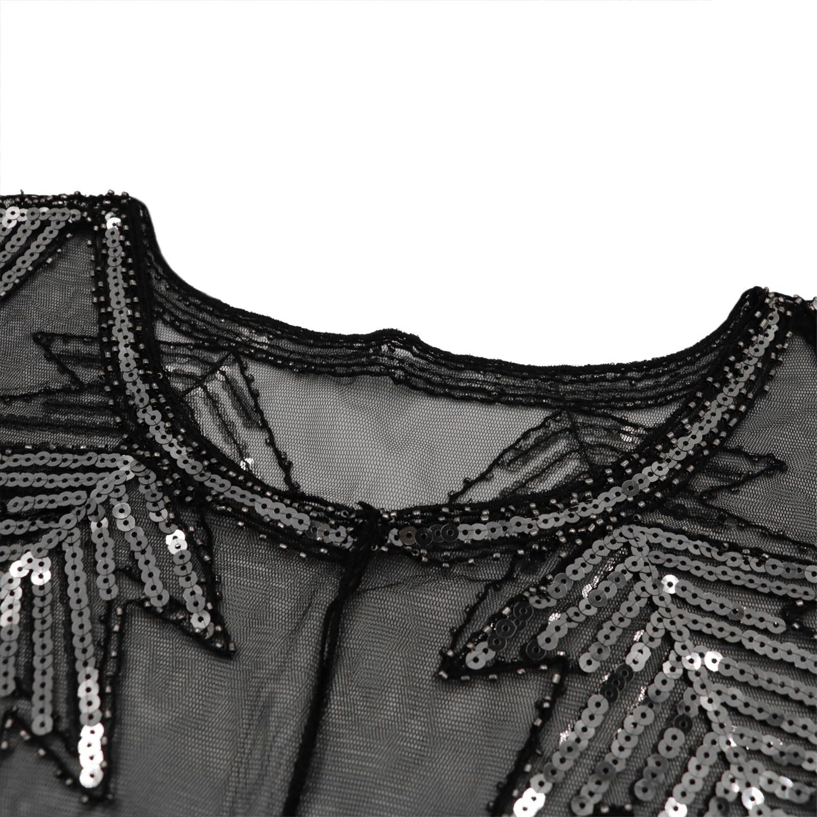 GIBZ Donna Scialle con Paillettes Elegante Abiti da Sera 1920's Cardigan Morbido Vintage Stole