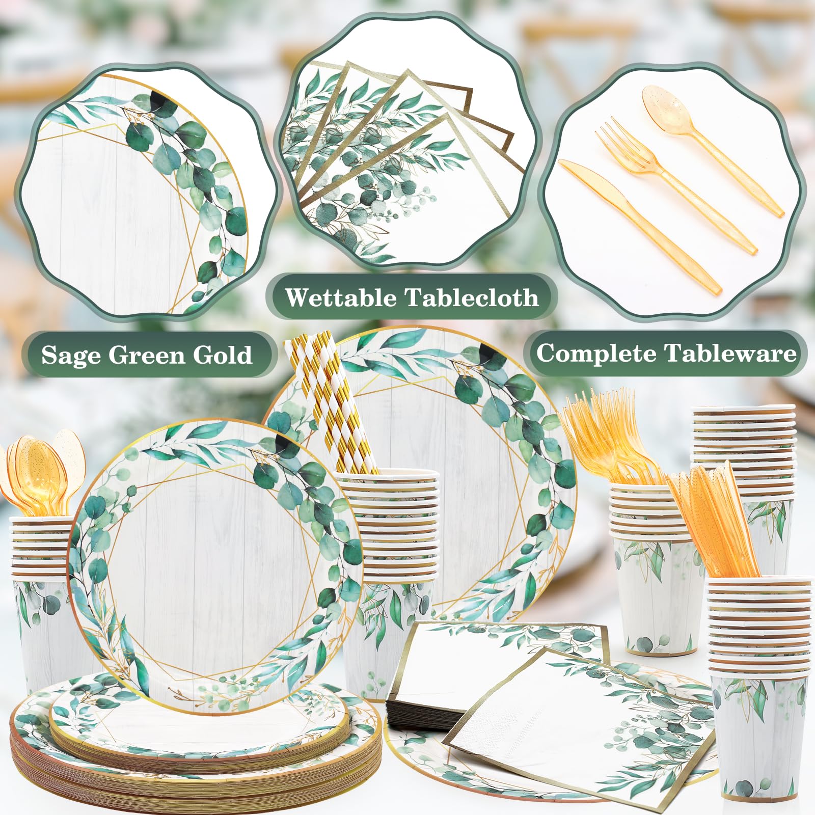 Tovaglioli Di Carta Verde Salvia 33x33cm - Confezione 80 Pezzi Per Matrimoni, Compleanni E Feste Eleganti