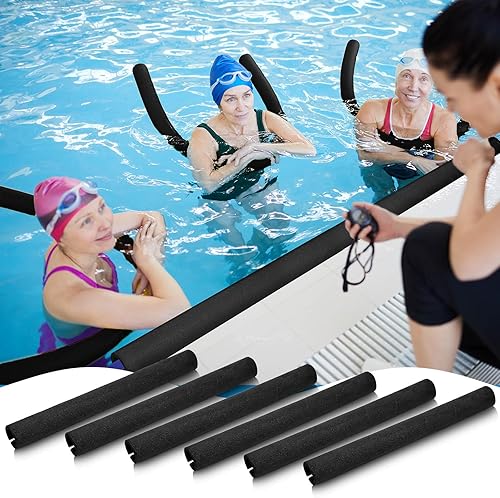 Miniatura 7 de Hanaive 6 fideos de piscina jumbo de 40 pulgadas a granel, fideos de piscina de espuma, abrazadera previa a la abertura, tubo de espuma de
