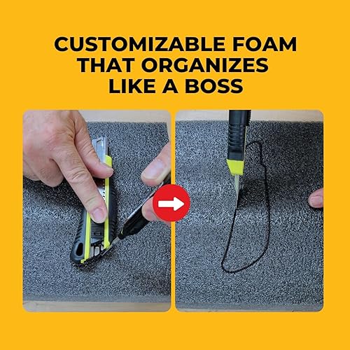 Miniatura 3 de FastCap Kaizen - Hoja de espuma para organizadores de herramientas y almacenamiento, perfecta para contratistas profesionales y técnicos, grosor de