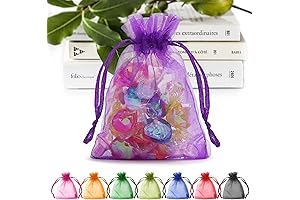 50 Pack Purple Organza Bags 3"X4" - [Purple Organza Bags]