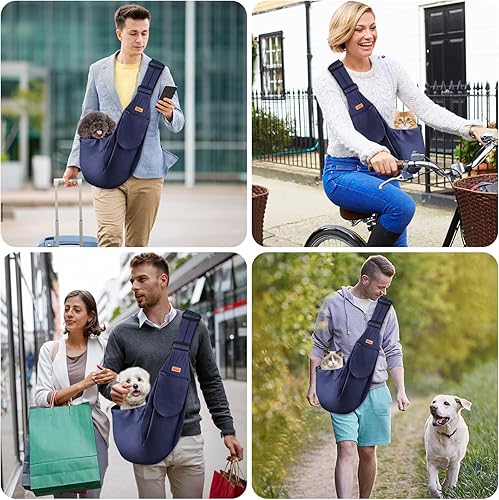 Miniatura 5 de CUBY Transportador para perros y gatos Bolsa reversible para mascotas manos libres Bolsa suave y diseño de bolsa Ajustable Adecuado para