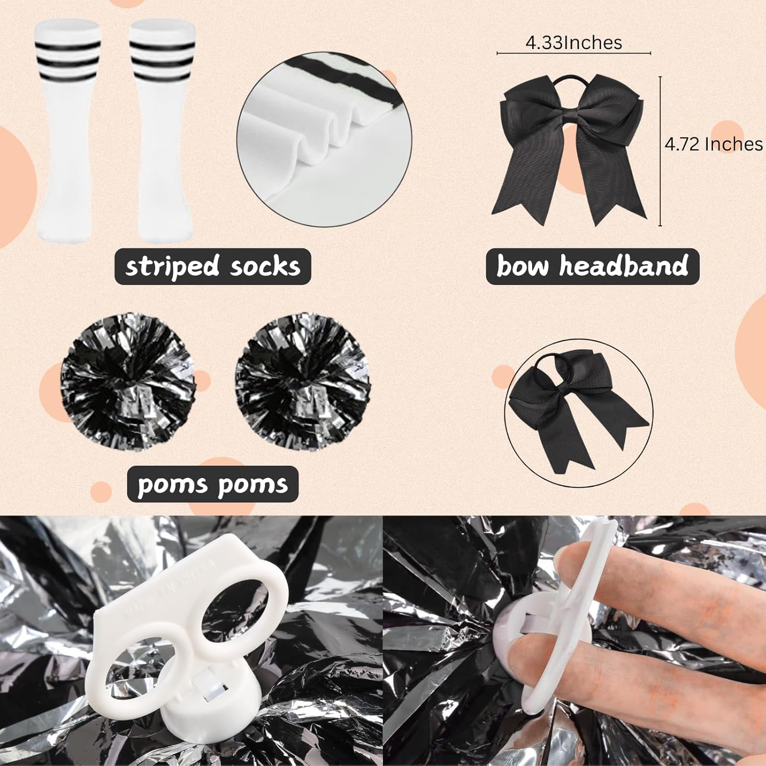 yolsun Cheerleader Costume for Girls Cheerleading Kids Dress up Halloween Cute Uniform High School Cheer leader Outfit - Image 4