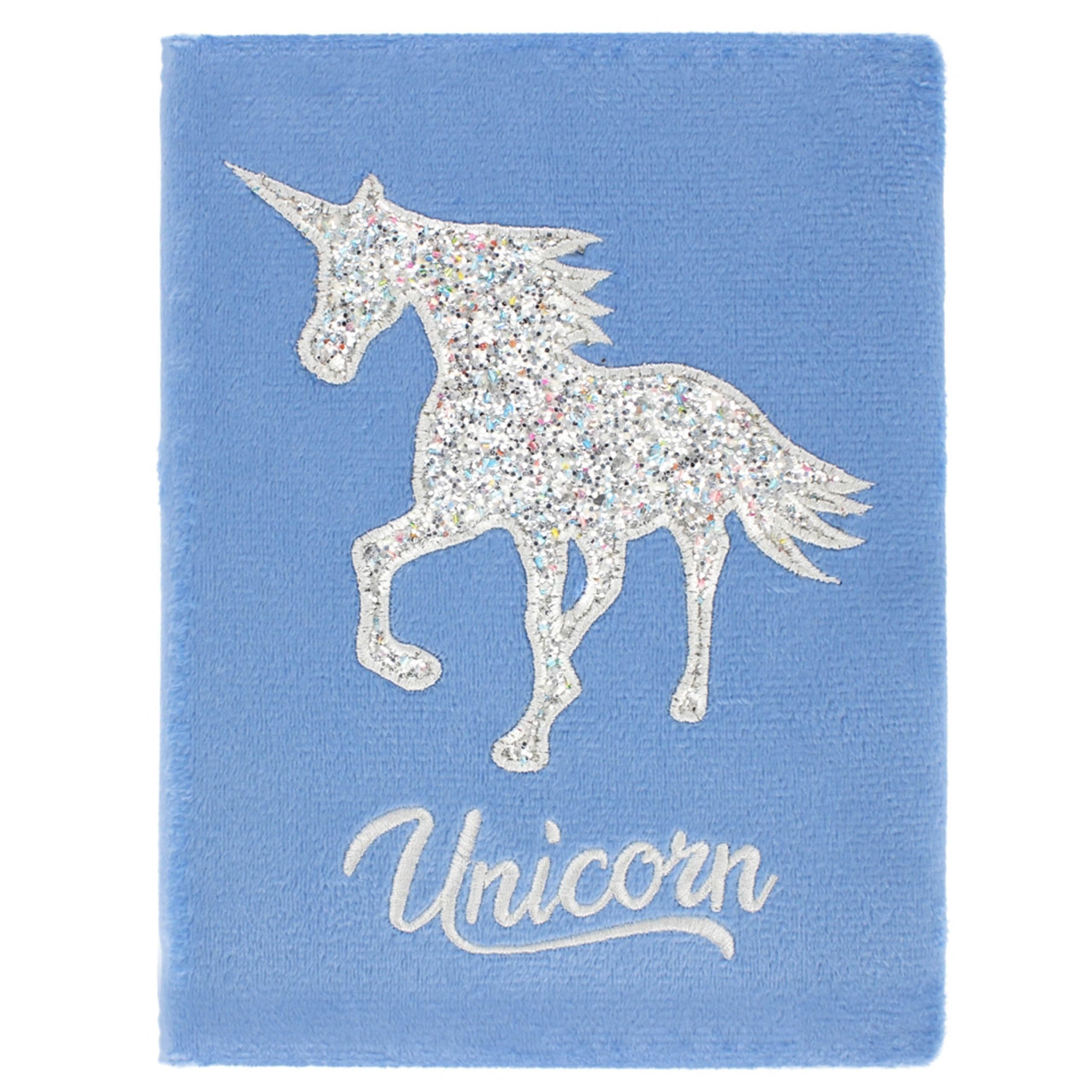sarcia.eu Plush Diary/Notebook Blue Unicorn Lined A5