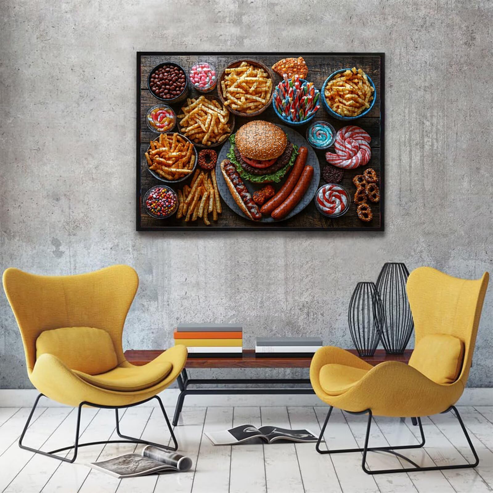 Puzzle 1500 elementów deserów jedzenie - duże drewniane puzzle - 1500 elementów dla dorosłych - gra inteligencyjna - z wykwintnym pudełkiem do pakowania - precyzyjne cięcie - jakość kolorowe puzzle