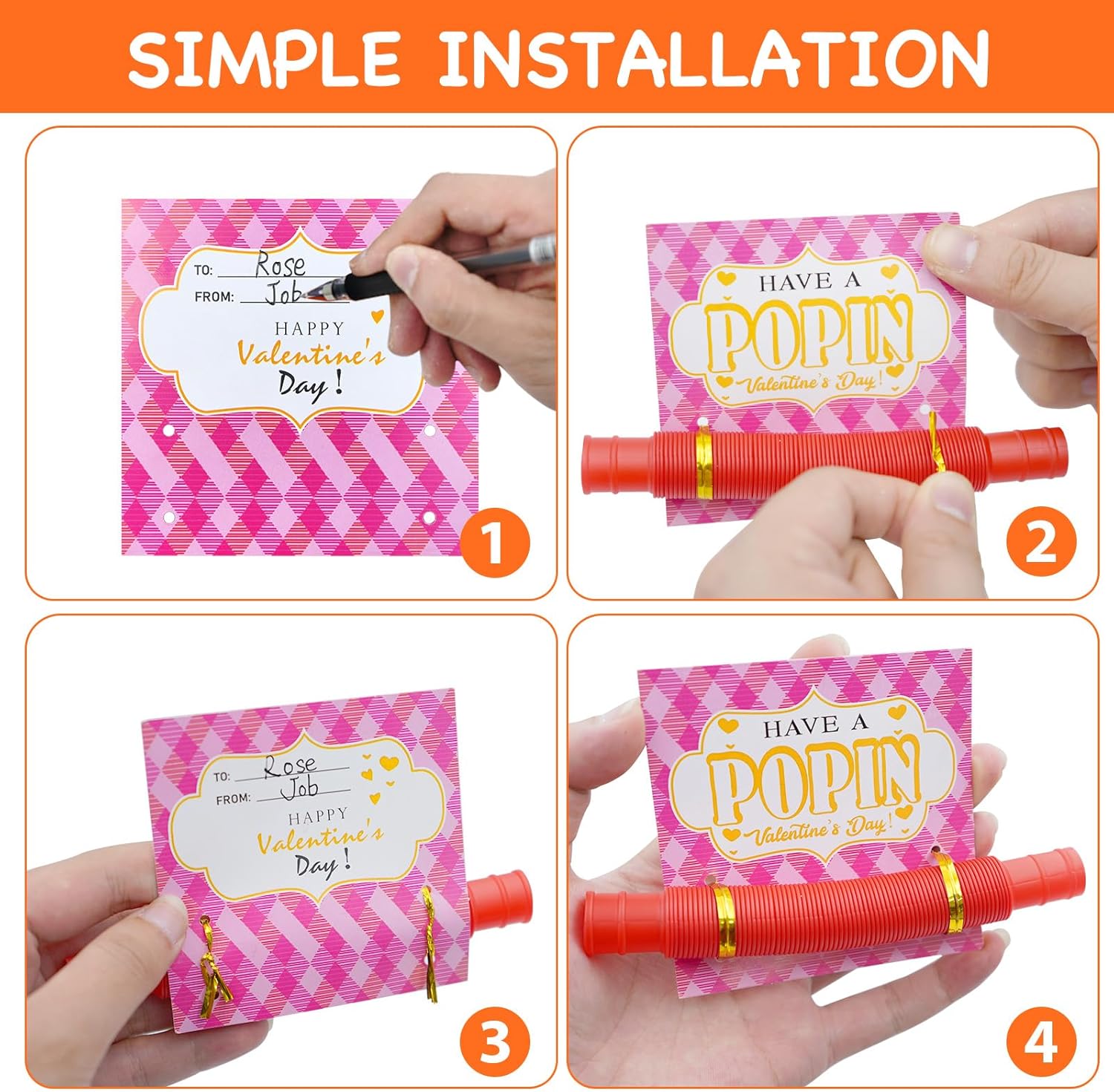 Easter Pop Tube Set Stretchy Tube Stress Relief School Classroom Prizes Easter Day Exchange Gifts for Kids Boy Girl Easter Party Favors