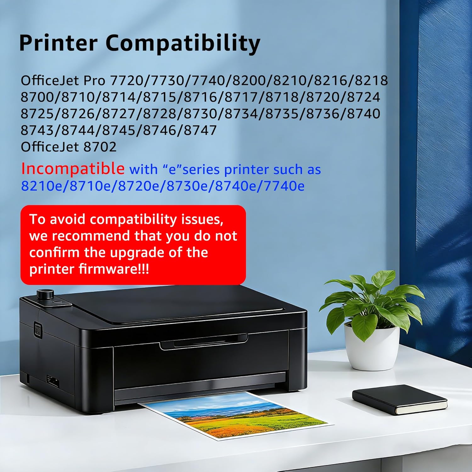 greencycle 952XL Ink Cartridges Combo Pack BCMY 4 Pack Ink Cartridge with Upgraded Chip Compatible for HP 952XL Work with OfficeJet Pro 8710 8720 8740 7740 8210 (Incompatible with *e Printers)